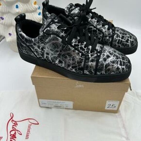 Men's Christian Louboutin, Louis Jr, orlato flat sneakers size 46 made in Italy - Picture 7 of 12